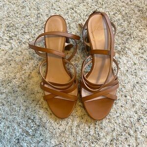 J. Crew Women's Brown Strappy Heels